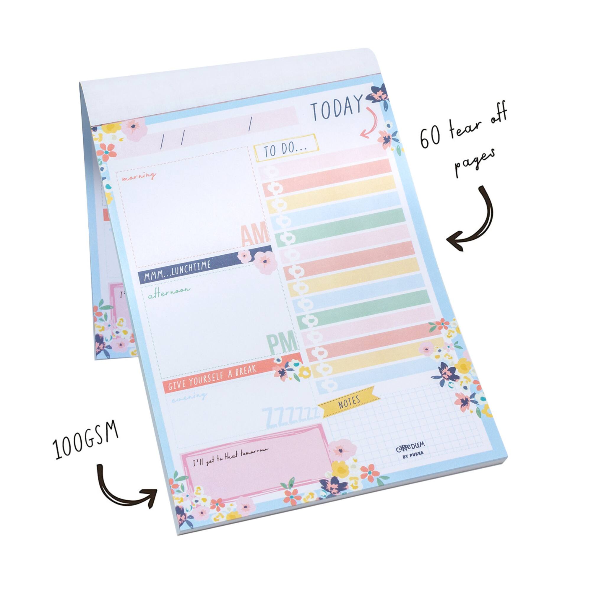 Carpe Diem Ditzy Floral Daily Planner Pads, 6ct.